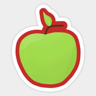 Apple. Fruit drawing. Sticker